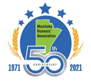 Manitoba Runners' Association 50th anniversary logo